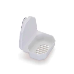Porta Sabonete Saboneteira Branca PVC Com Ventosa Para Banheiro