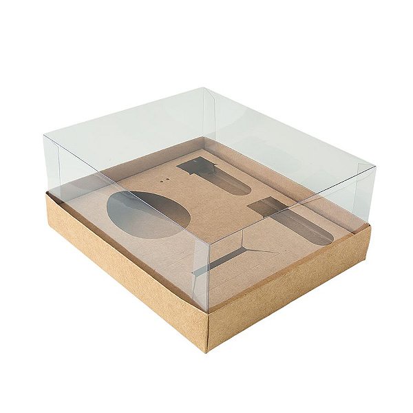 Caixa Ovo de Colher Kit Confeiteiro - Meio Ovo de 100g a 150g - Kraft - 5un - Assk