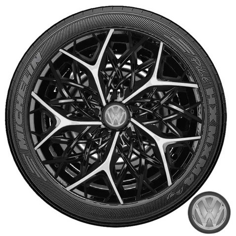 Jogo 4 Calota Moove Aro 14 Vw Voyage Gol Polo Virtus Golf