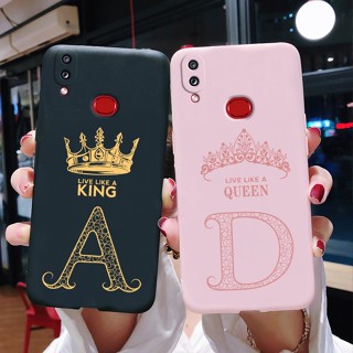 Caixa Samsung galaxy A10S A107F/DS Fashion King Queen Cartas Casal Silicone Capa Macia À Prova De Choque Para Celular