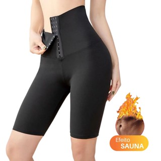 Short Curto Material Totalmente Térmico Queima De Gordura Localizada Efeito Sauna Hot