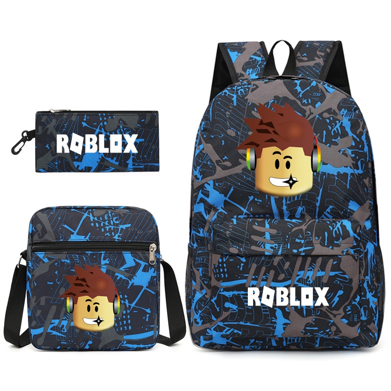 Conjunto de mochila e lancheira para estudantes de desenho animado Roblox -  Escorrega o Preço