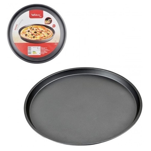 Forma Assadeira De Pizza Massas Aço Carbono Antiaderente 36cm