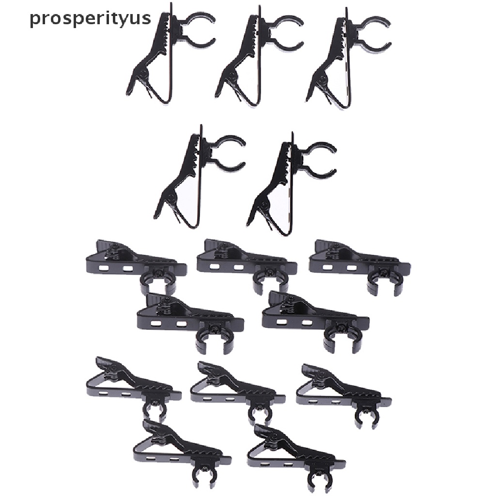 [prosperityus] 5pcs Microfone Clipe De Ferro Grampo De Amarrar Lapela Acessórios [BR]