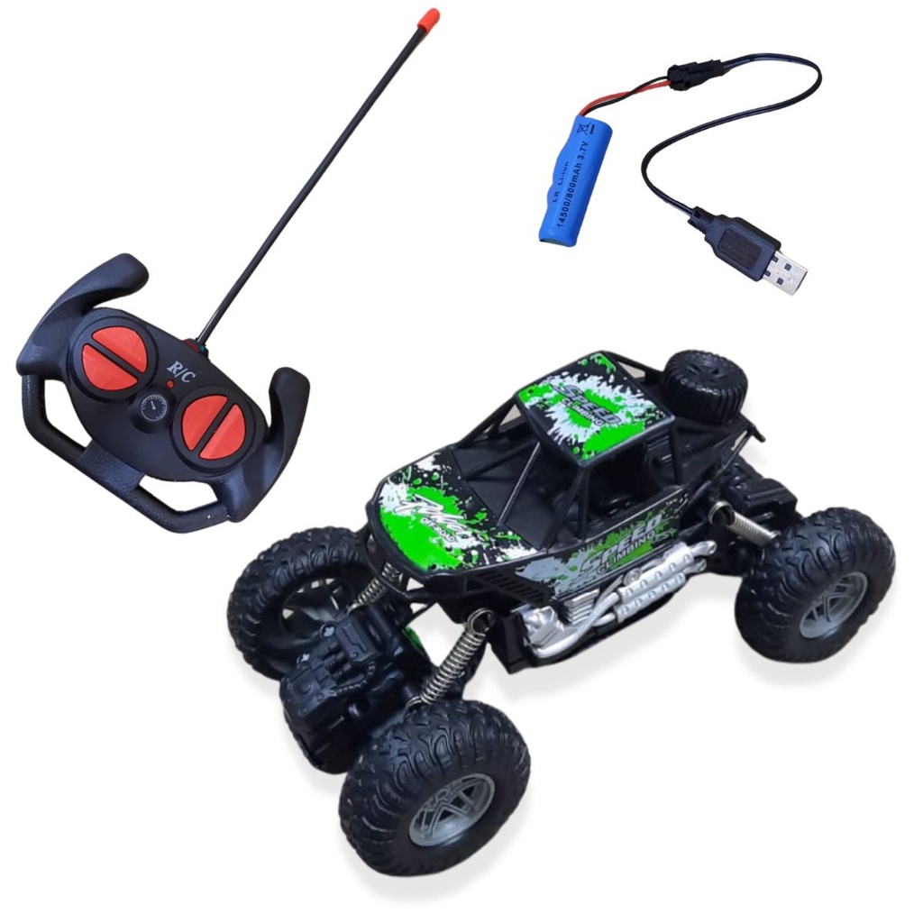 Carrinho Controle Remoto 4x4 Importway C/ Suspensão Verde