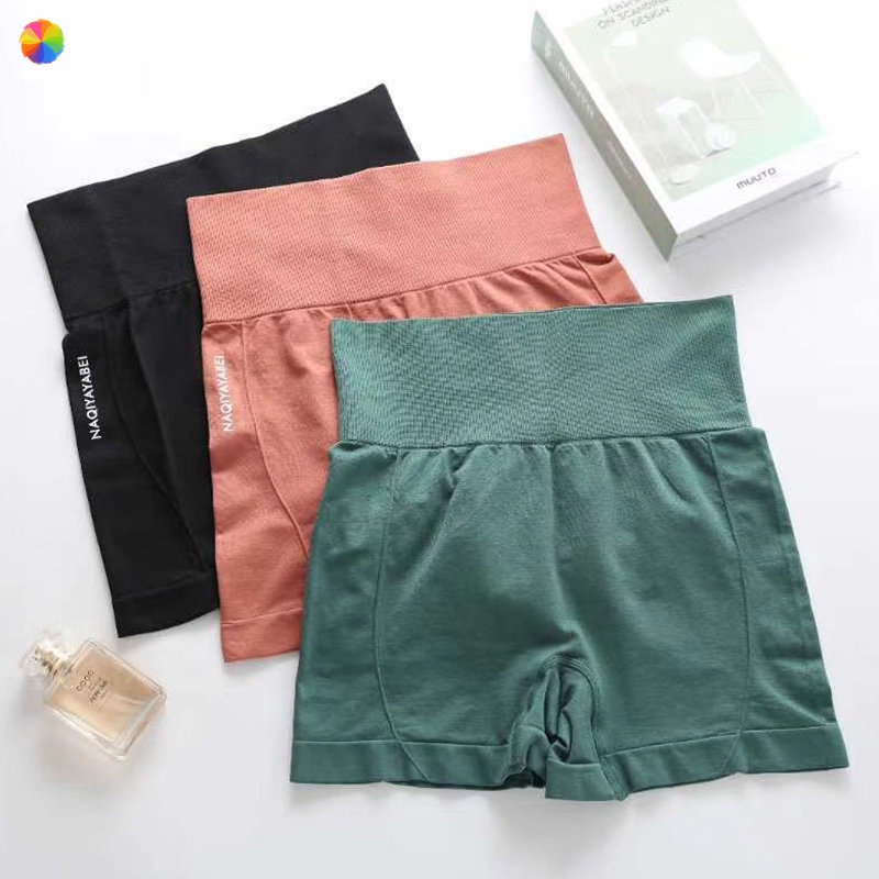 Shorts De Cintura Alta Esportivo Europeu Americano Feminino Fitness Abdômen Apertado Confortável Leggings Calça De Ioga Feminina YUE