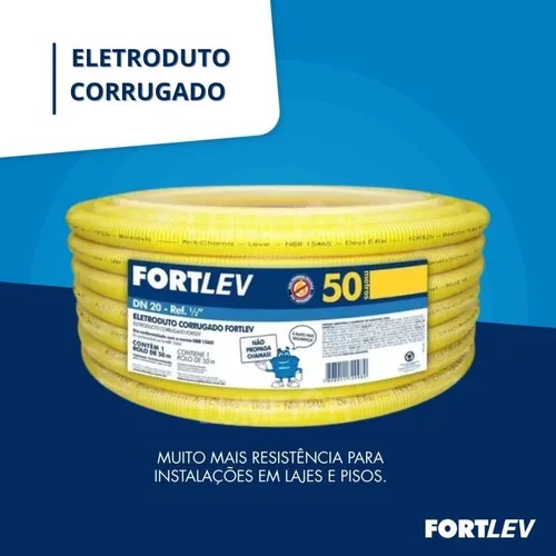 Conduite Eletroduto Mangueira 3/4 Anti Chamas 50m
