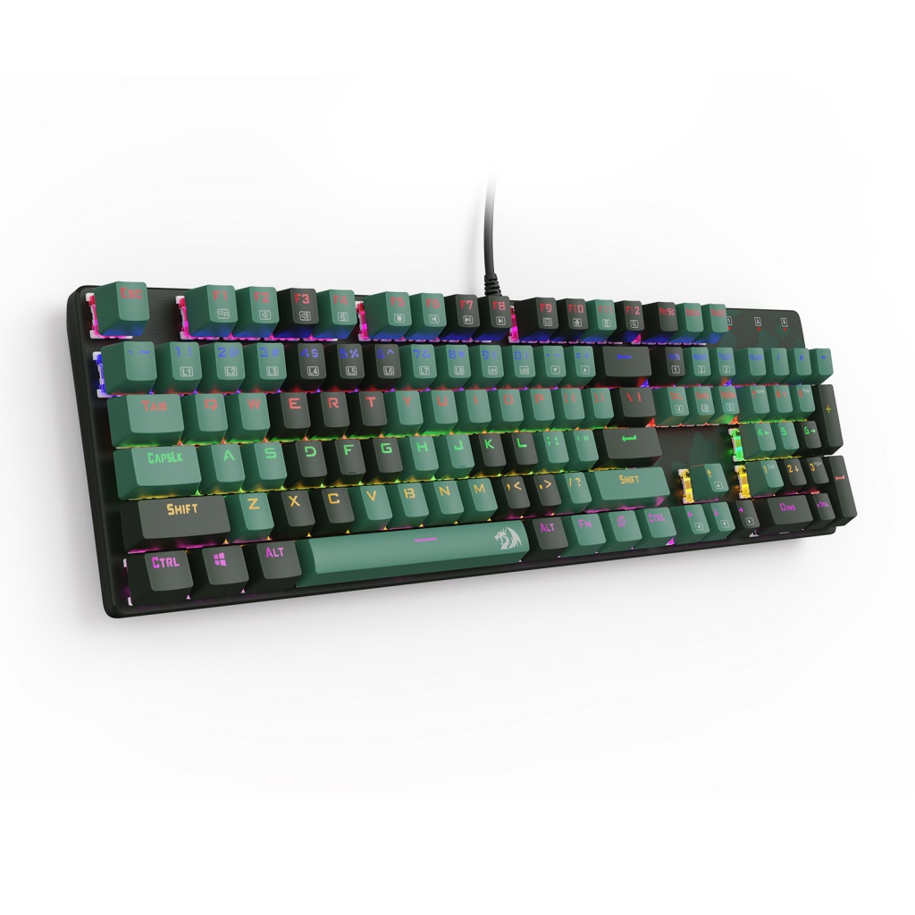 Teclado De Jogo Mecânico Redragon K208 LED Arco-Íris Com Fio ...