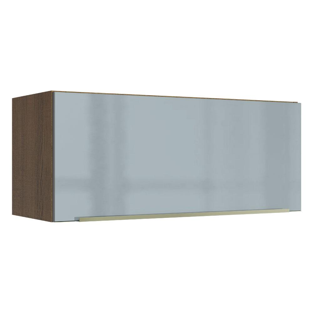 Armário Aéreo Madesa Lux 80 cm 1 Porta Suspensa - Rustic/Cinza - Home & Living