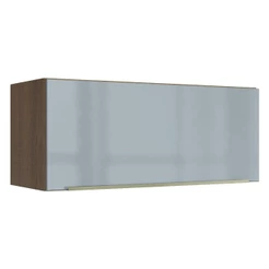 Armário Aéreo Madesa Lux 80 cm 1 Porta Suspensa - Rustic/Cinza