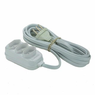 Extensao Eletrica 5 Metros 3 Tomadas 2P+T 10A Bivolt Branca