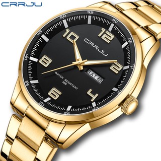 CRRJU Relógio Masculino Marca Original Top Luxo Mãos Luminosas Design Criativo Aço Inoxidável Casual Esportes Quartzo Impermeável 5005 X em Oferta na Shopee