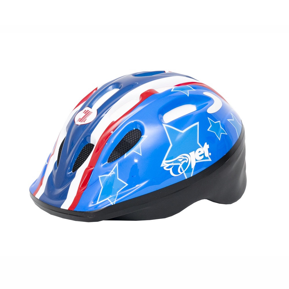 Capacete Infantil Jet Tomcat Bike Skate Ciclismo Patins Patinete America Azul Ajuste Tamanho · foto 2