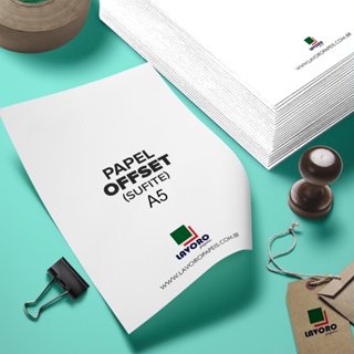 Papel Offset Sulfite 240g A5 125 Folhas em Oferta na Shopee