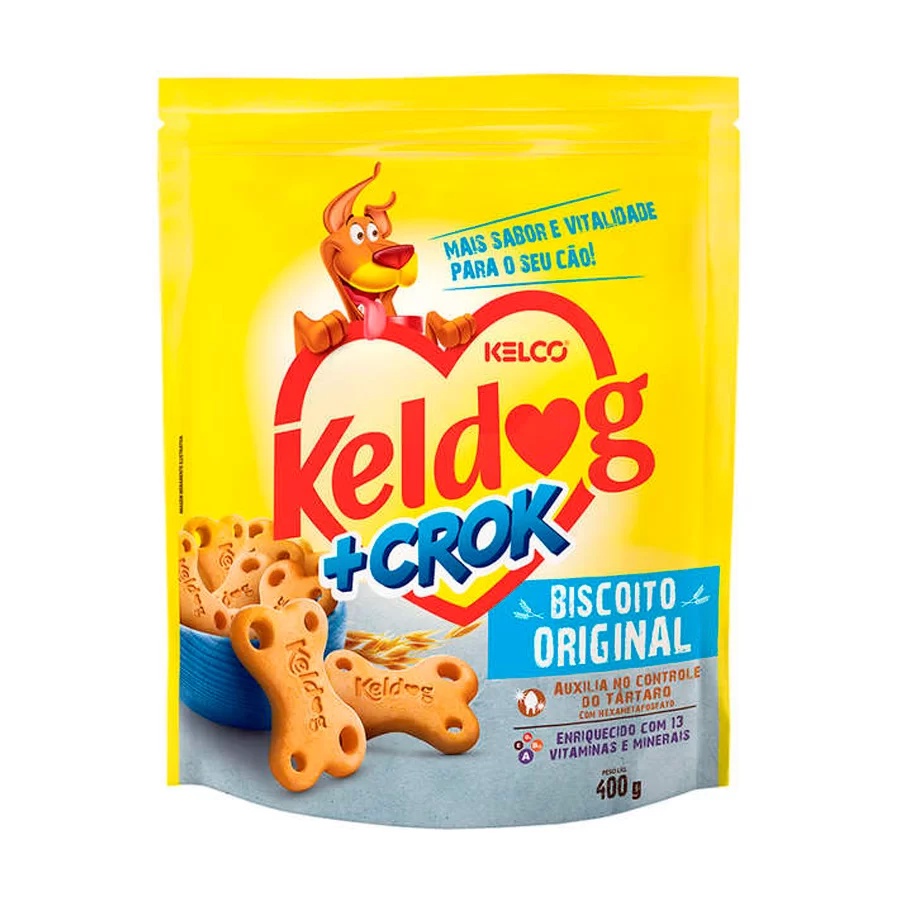 Biscoito Original +Crock Keldog Para Cães 400g