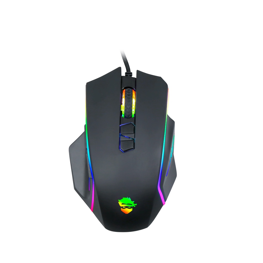 Mouse Gamer Ninja Shark, RGB, 8 Botões, 7200 DPI, Black, MS-GN-SHARK