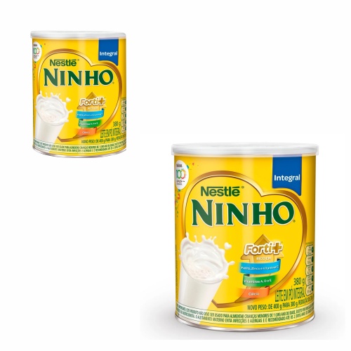 Kit leite em pó integral ninho 380g com 2un nestle