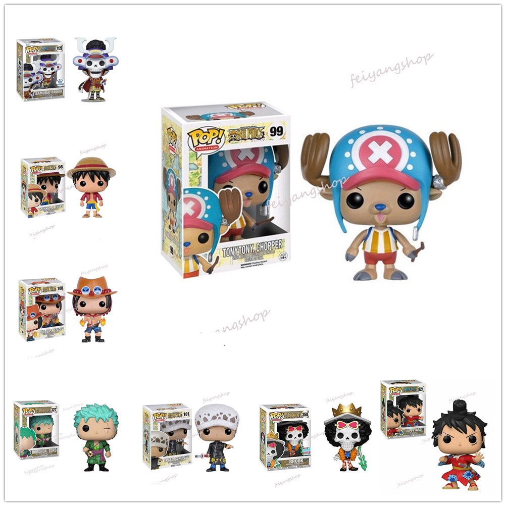 Funko Pop One Piece Figure Luffy Ace Buffed Chopper Limited Boneca Modelo Brinquedos