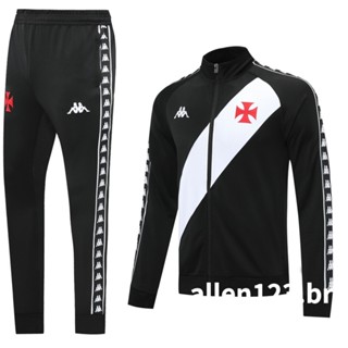 22-23 Vasco da Gama Jaqueta de Time Calça Esportiva Preta Roupa Masculina Fato De Treino De Qualidade