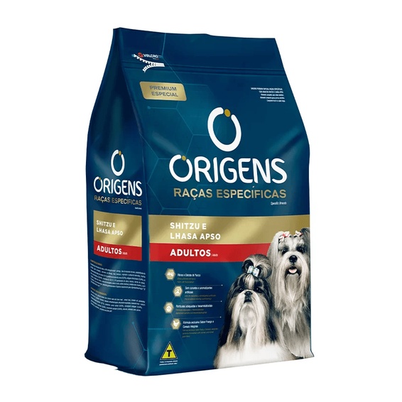 Ração Origens Racas Especificas Caes Adultos Shihtzu e Lhasa Apso 3kg em Oferta na Shopee