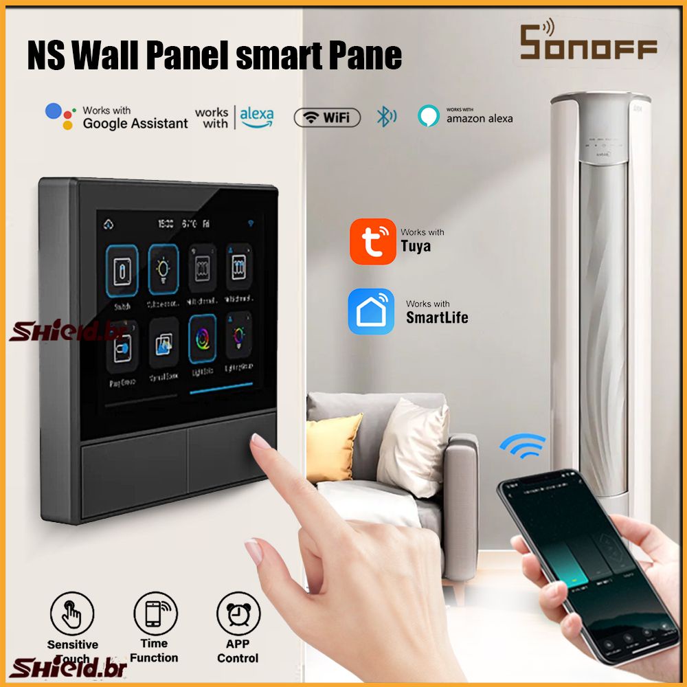 SONOFF - Interruptor NS Panel de pared inteligente, con WiFi, 2