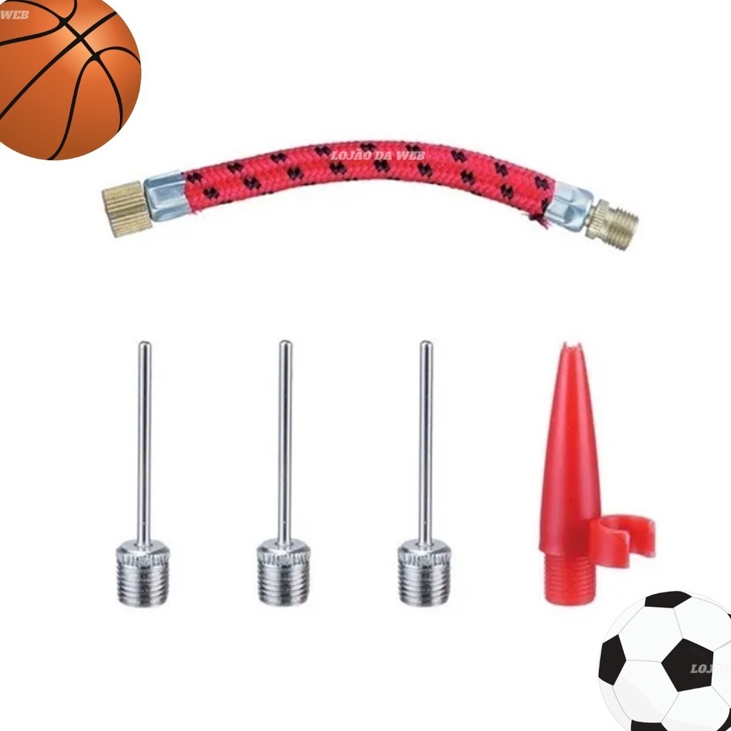Kit De Bicos P/ Bomba Imflar Ar Bolas Futebol Vôlei Basquete