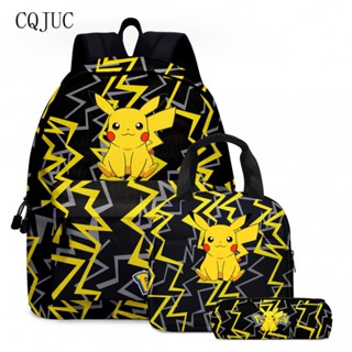Conjunto De 3 Peças Pokémon Lancheira De Mochila De Grande Capacidade ZG2117