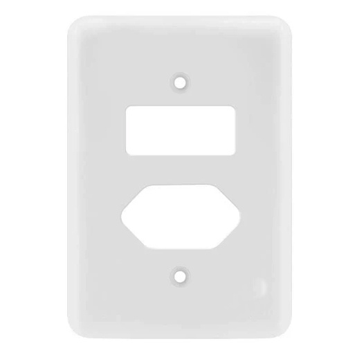 Placa Acabamento 4x2 1 Posto + 1 Tomada Hexagonal Building em Oferta na Shopee