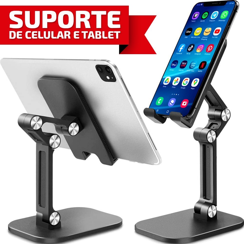 Suporte Tripé Celular Tablet Video Apoio Mesa Ajustável 360º