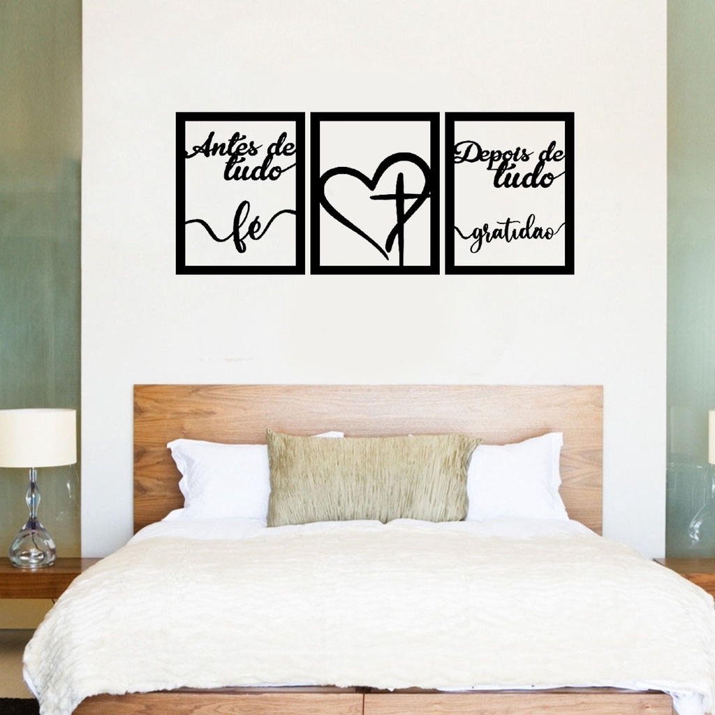 Quadros Vazados Antes De Tudo Fé Depois De Tudo Gratidão Mdf Quadro Decorativo religioso sala