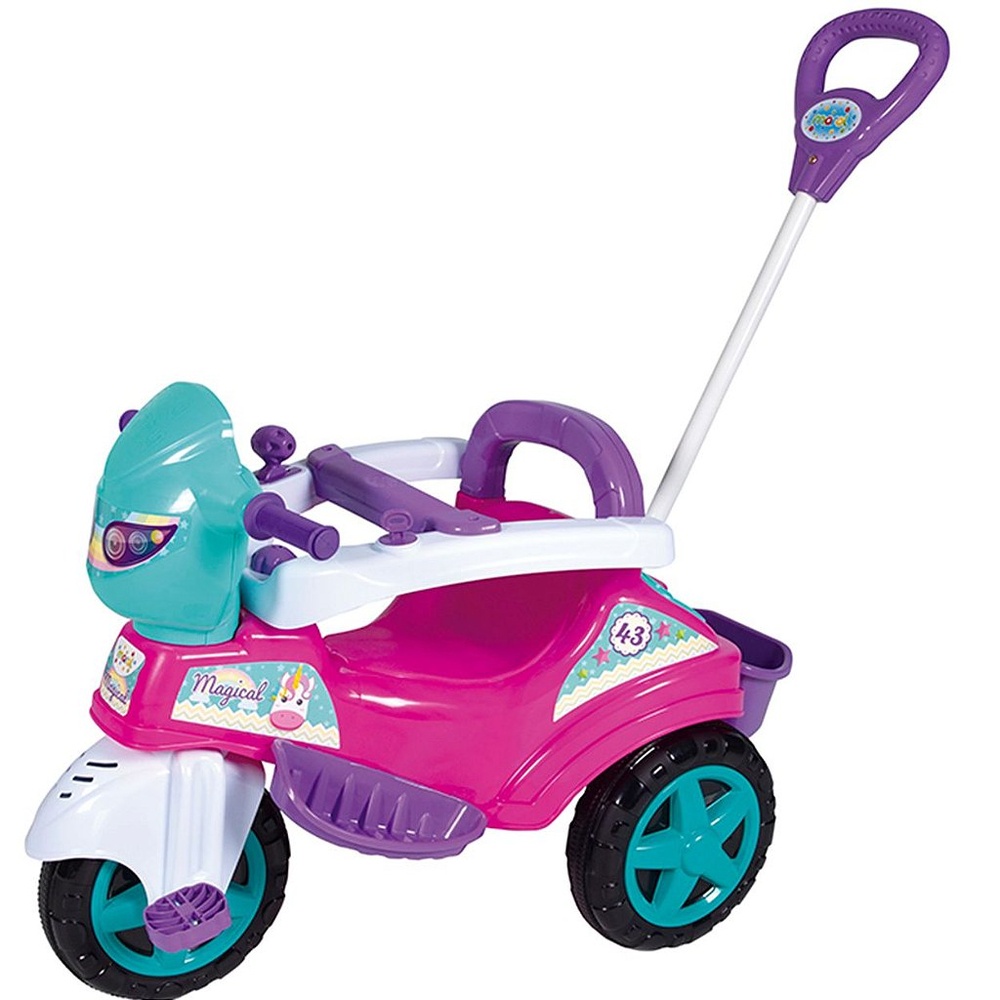 Carrinho de Passeio e Pedal Maral Triciclo Baby City Menina em Oferta na Shopee