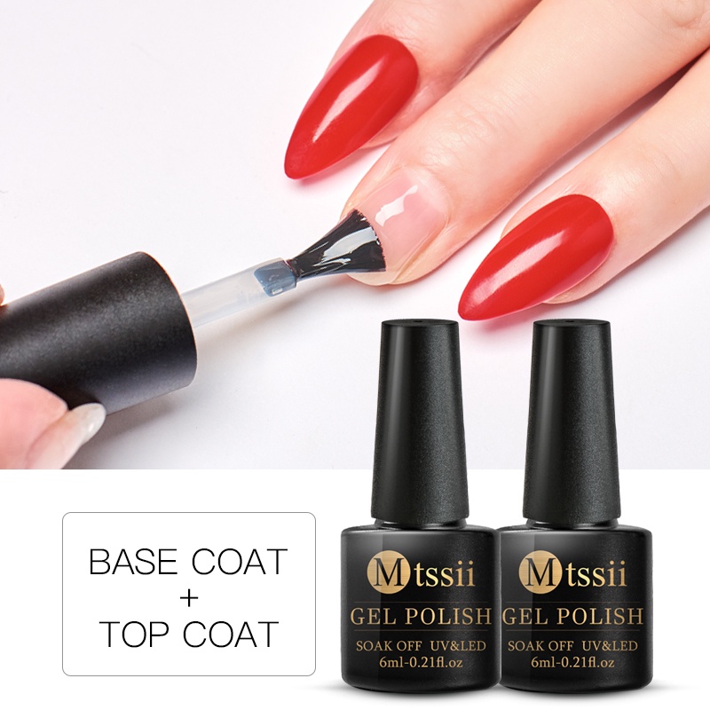 MTSSII Base Top Coat Gel De Polimento De Embeber UV Vernis Semi Permanente Arte De Unhas 6ml