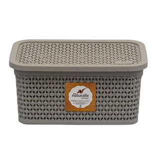 Caixa Organizadora 2.5L Rattan Rischioto 1101 Areia