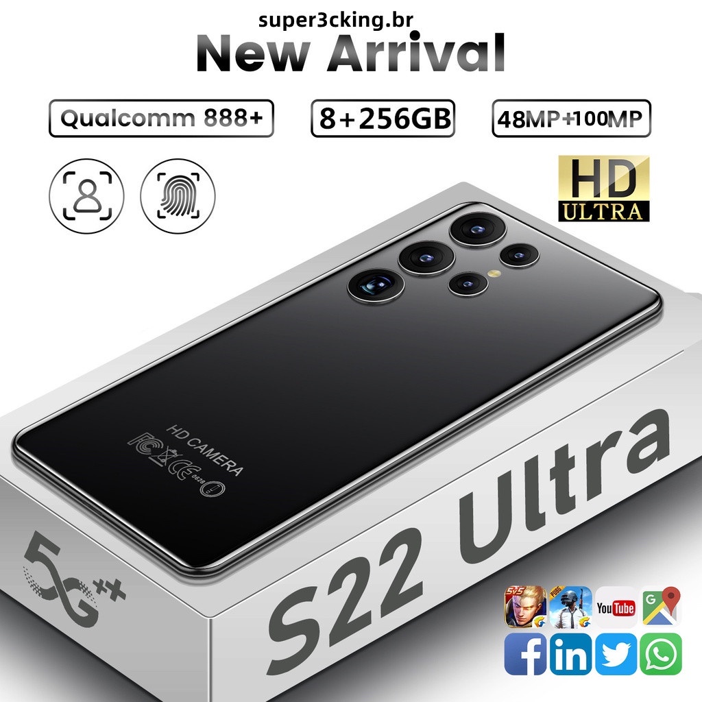 Celular Galaxy S22 Ultra 7,3 Polegadas 12GB 512GB 5G Android Versão ...