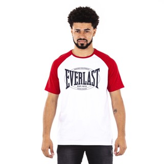 Camiseta Everlast Fundamentals com Logo - Masc Branco / Vermelho