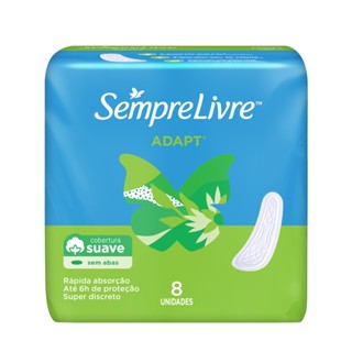 Absorvente Externo Sempre Livre Adapt Sem Abas Suave 8 Unidades