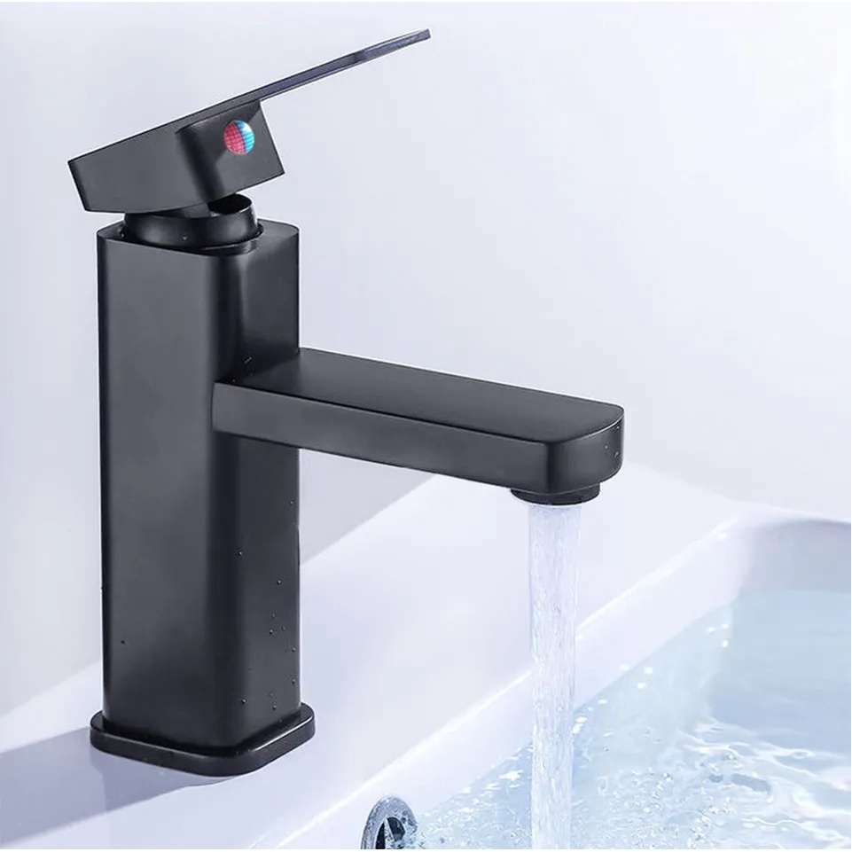 Torneira Monocomando Misturador Banheiro Lavabo Preta Baixa