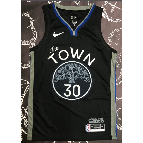 hot pressed nba Golden State Warriors No. 30 Curry black basketball