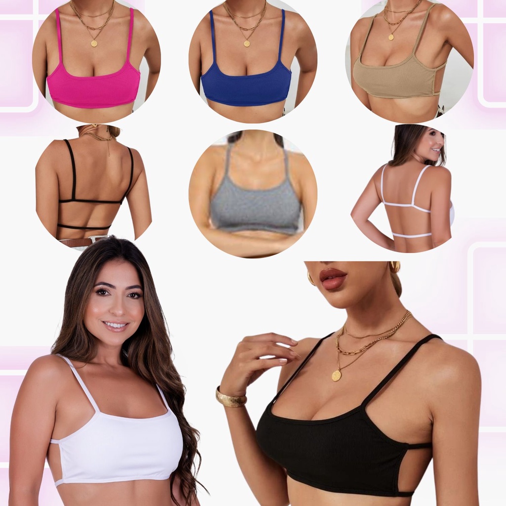 KIT 5 TOP  COSTA NUA LANÇAMENTO GRINGO CROPPED DAS BLOGUEIRA