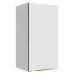 Armário Aéreo Madesa Lux 35 cm 1 Porta - Branco/Branco Veludo