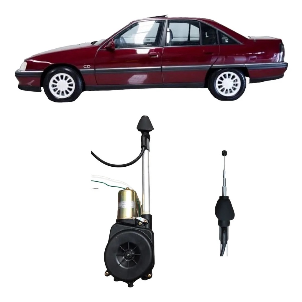 Antena Eletrica 12v Para Omega Gl Gls Cd 2.0 2.2 3.0 4.1 Preta