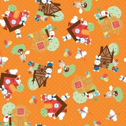 Folha para Ovos de Páscoa Metalizado Os 3 Coelhinhos Laranja 69x89cm - 5 unidades - Cromus - Rizzo Distribuidora