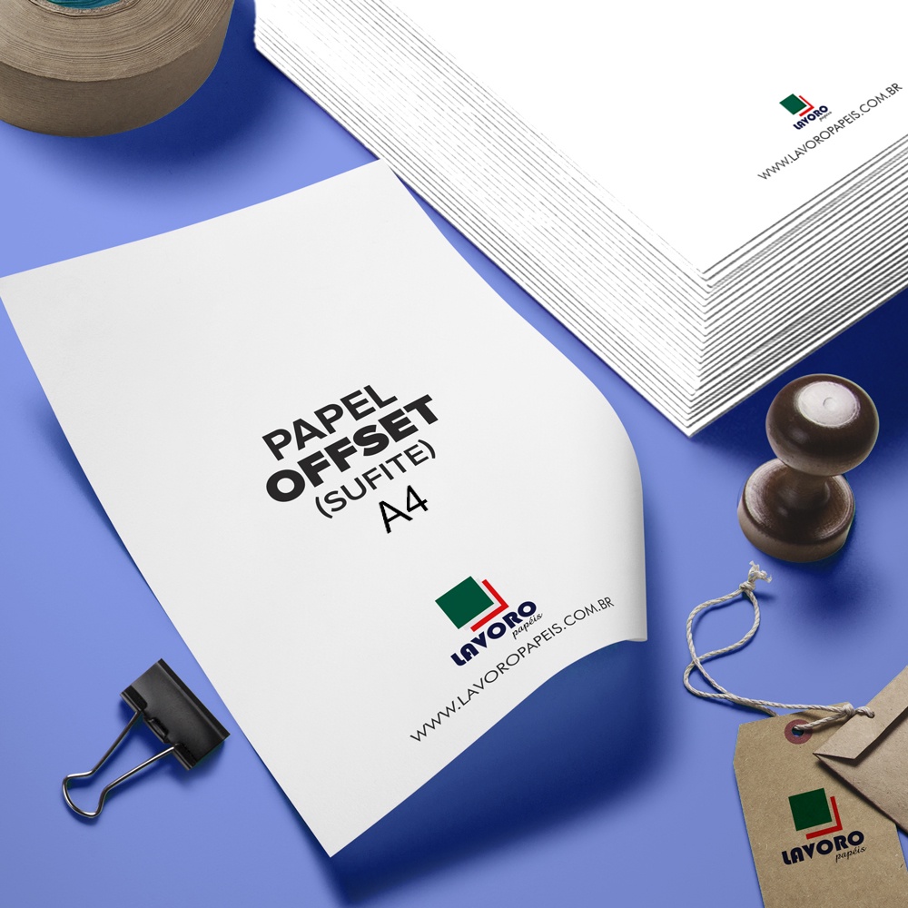 Papel Offset Sulfite 56g A4 125 Folhas em Oferta na Shopee