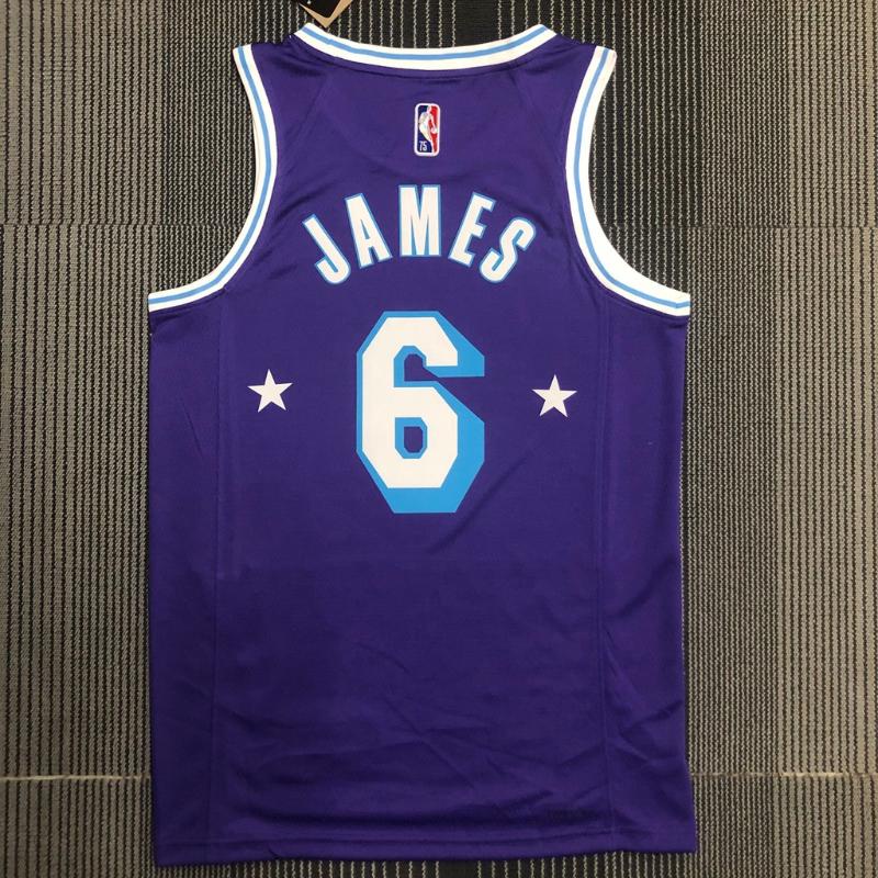 Camisa Masculina De Basquete Los Angeles Lakers Regata LeBron James Roxa  Jersey - Corre Que Ta Baratinho