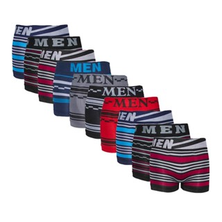 Kit 10 Cuecas Boxer Microfibra + 3 Pares de Meias M10