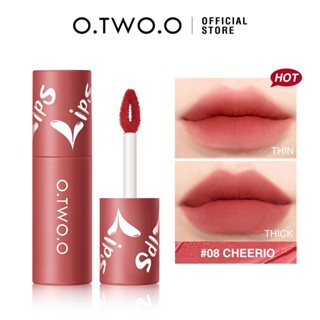 O.TWO.O Lip Tint Matte Velvet Clay Soft 12 Sombras Creme De Lama À Prova D