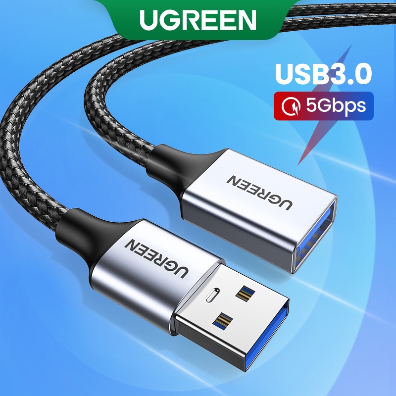 Ugreen USB 3.0 Cable USB Extension Cable Male to Female Data Cable USB3.0 Extender Cord for PC TV USB Extension Cable em Oferta na Shopee