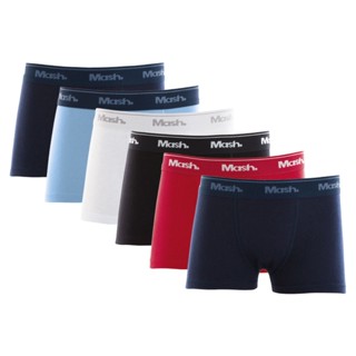 Kit com 6 Cuecas Boxer Infantil Algodão Elastano Mash