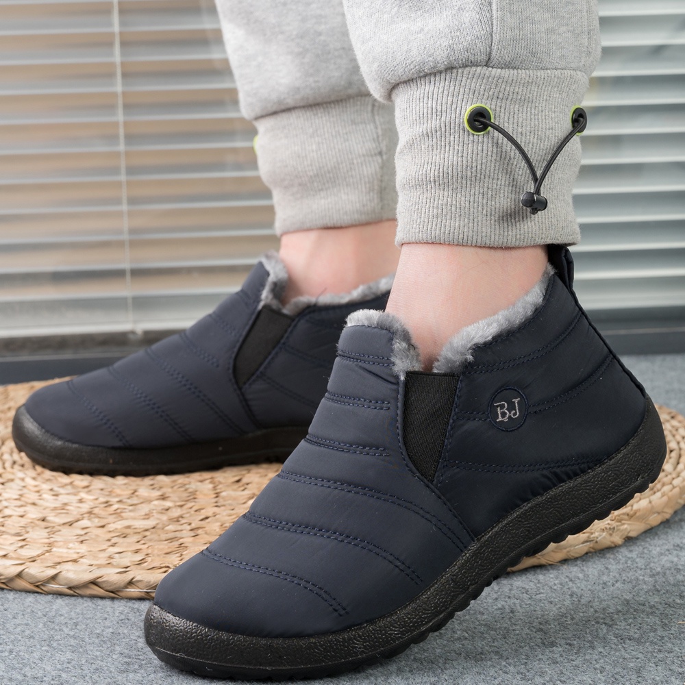 Sapatos De Inverno Para Homens Tênis Casuais De Pele Quente Botas De Ankel em Oferta na Shopee