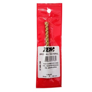 Broca Multi Material 8mm 100mm Aço Carbono Para Metal Madeira Plástico Tijolo Concreto Profissional em Oferta na Shopee